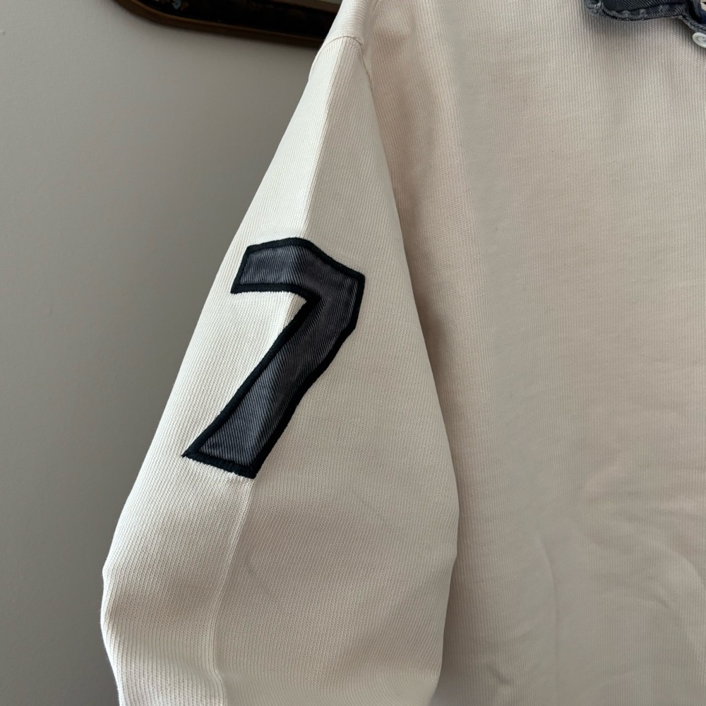 Vintage Polo Ralph Lauren Cream Cotton Rugby Polo Size XL - Picture 5 of 10